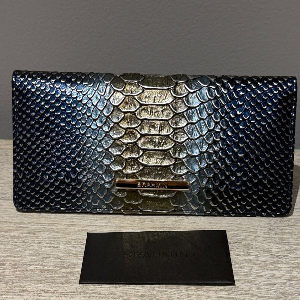 Brahmin Ady Wallet SERENITY MERIDIAN Snake Print Genuine Leather NWT
